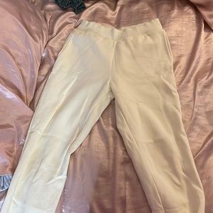 CREAM WOMEN SWEATPANTS